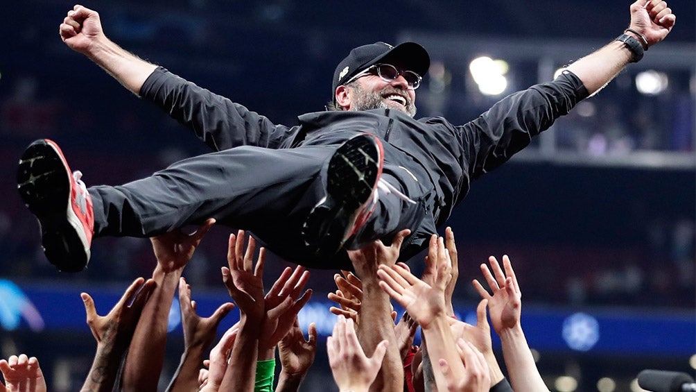 Klopp en festejo de la Champions League 