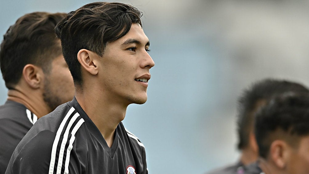 Gerardo Arteaga durante un entrenamiento con el Tri 