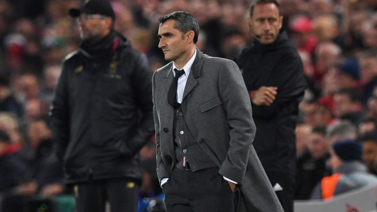 Valverde, durante las Semifinales de Champions en Anfield 