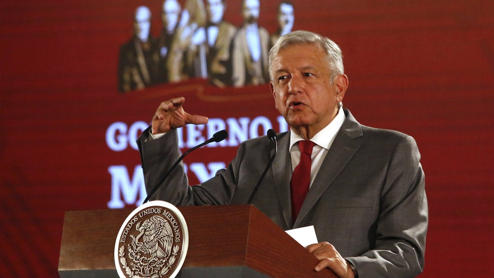 Andrés Manuel López Obrador durante una conferencia de prensa