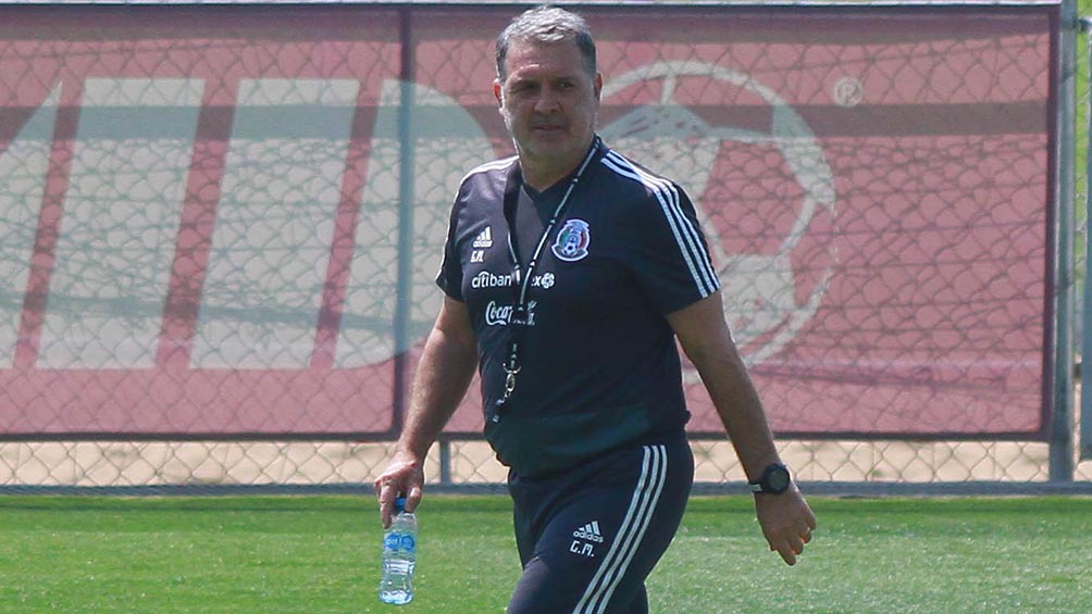 Gerardo Martino en un entrenamiento de la Selección Mexicana