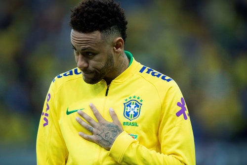 Neymar en un encuentro con la Selección de Brasil 