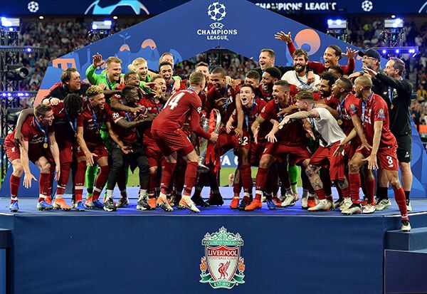 Los festejos de Liverpool tras la Champions