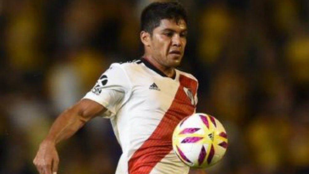 Rojas, en un partido de River Plate