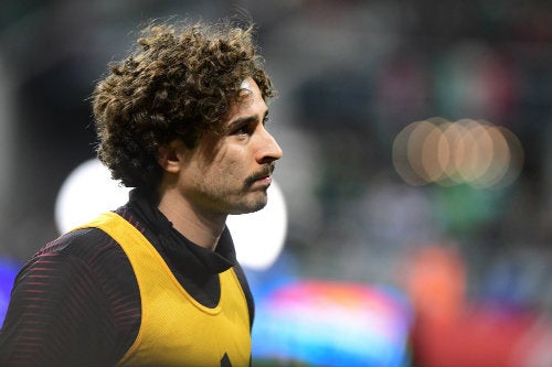 Ochoa en entrenamiento con la Selección Mexicana 