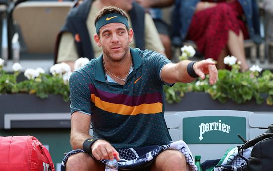 Del Potro, toma un descanso en juego de Roland Garros 