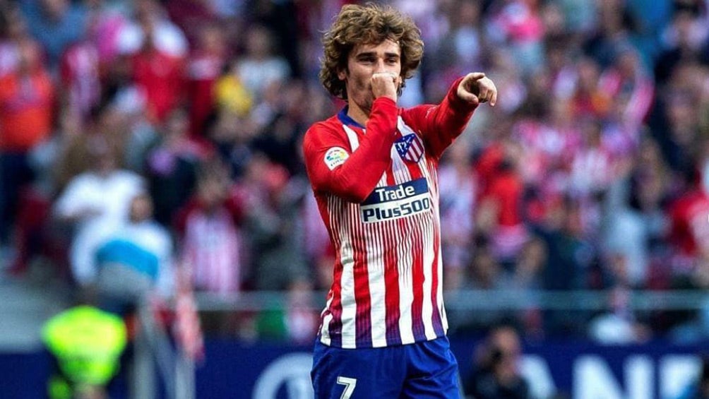 Griezmann festeja un gol con el Atlético de Madrid