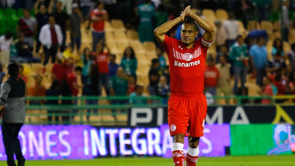 Paulo da Silva, durante un partido en su último torneo con Toluca