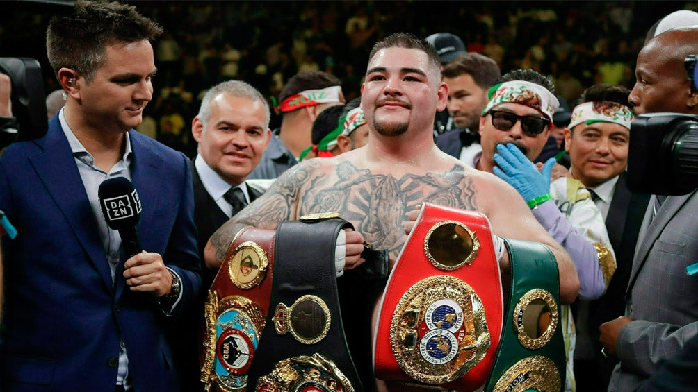 Andy Ruiz Jr. presume títulos tras derrotar a Anthony Joshua