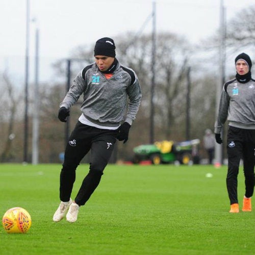 Montero, durante un entrenamiento