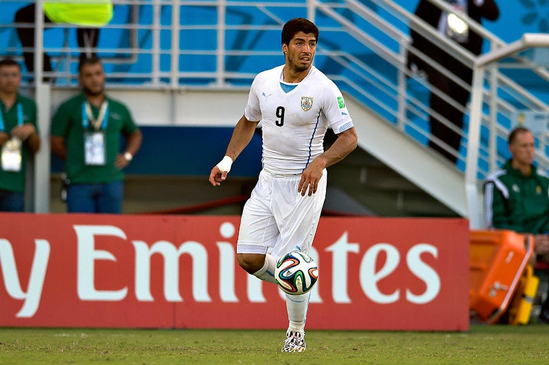 Luis Suárez, en el juego vs Italia en el Mundial de Brasil 2014