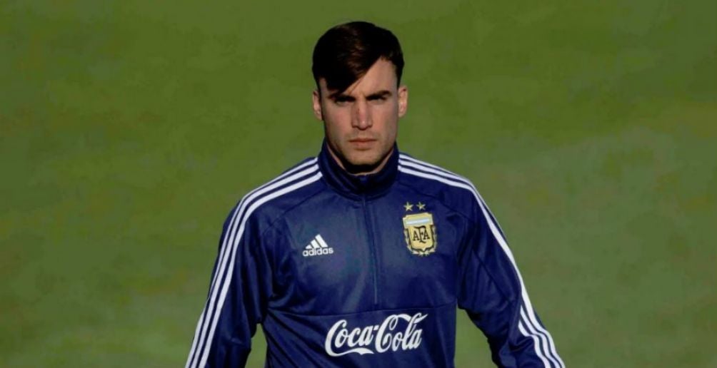 Nicolás Tagliafico en entrenamiento con Argentina 