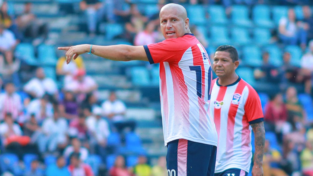 Bautista, durante un partido de Leyendas contra América