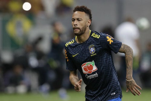 Neymar durante un partido con la Selección de Brasil 