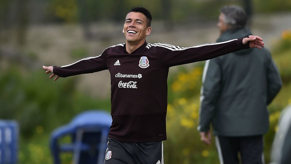 Héctor Moreno, en un entrenamiento con la Selección Mexicana