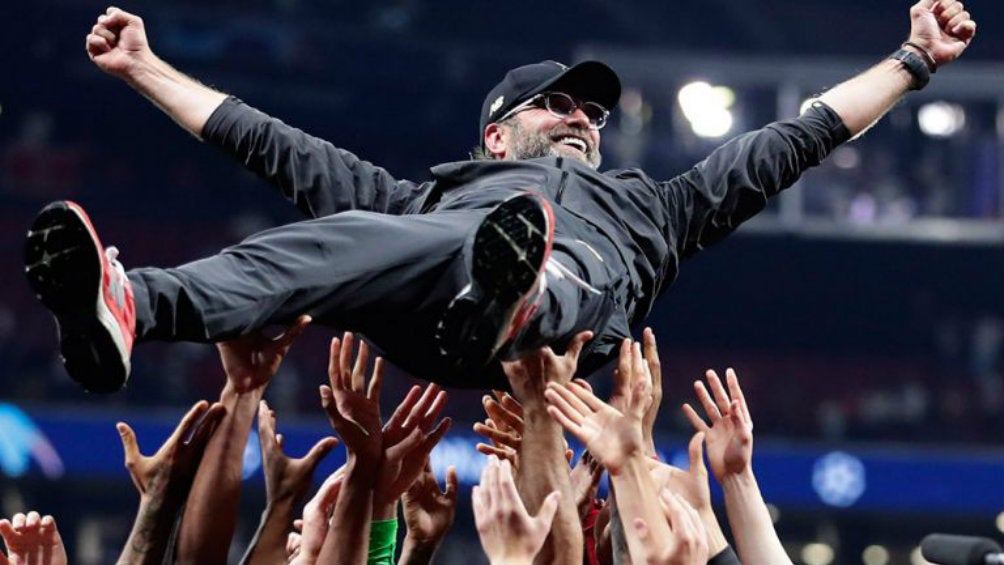 Klopp en festejo de la Champions League