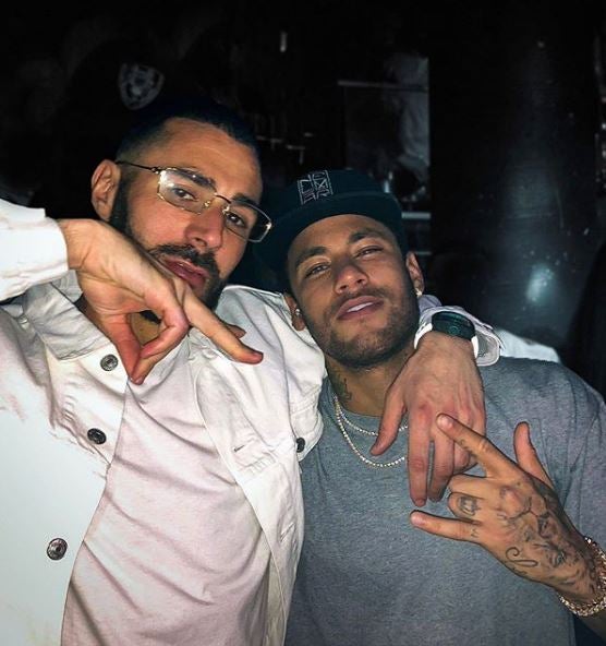 Benzema y Neymar presumen foto 