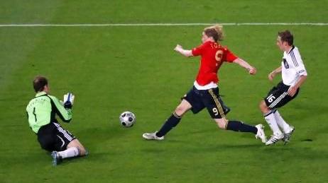 Fernando Torres en la Final de la Euro 2008 ante Alemania 