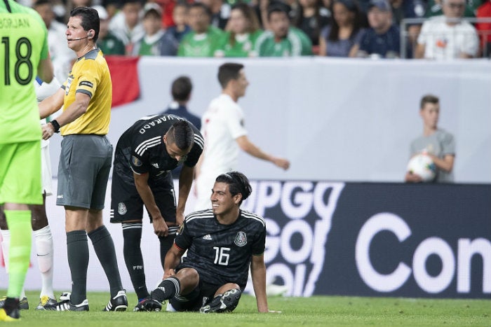 Erick Gutiérrez durante el partido contra Canadá