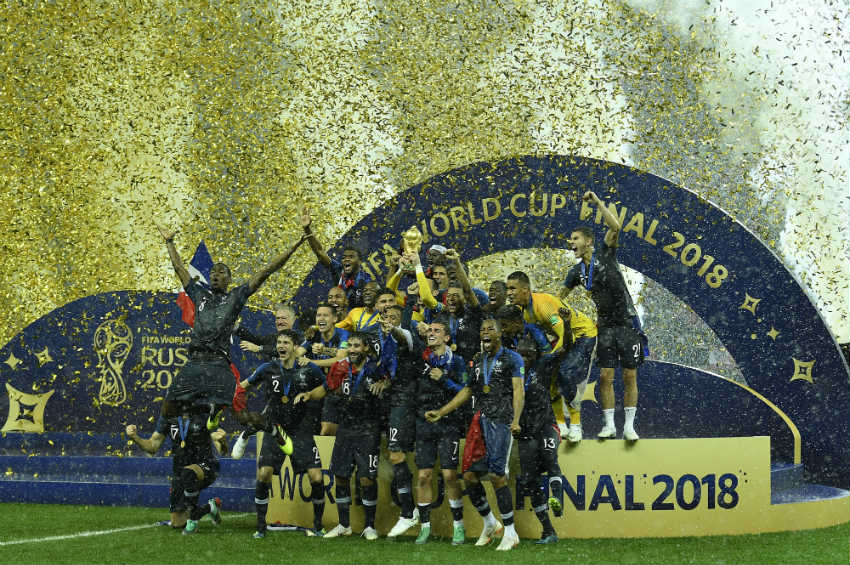 Francia celebra haber conquistado la Copa del Mundo 2018 