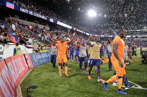 Haití celebra su triunfo contra Costa Rica