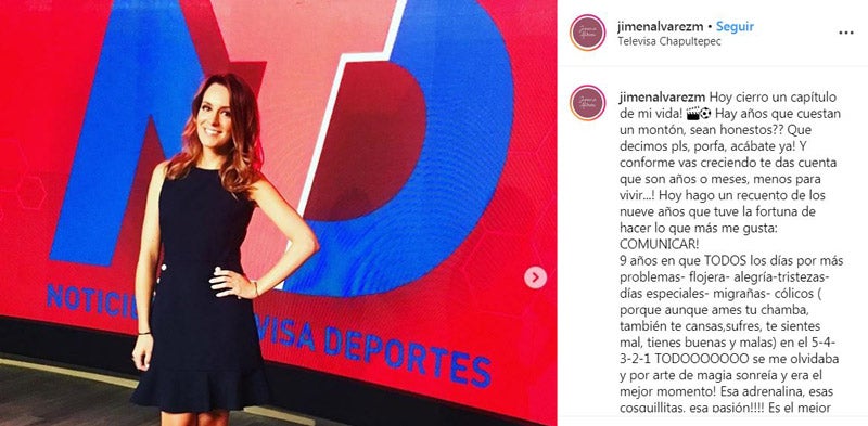 Así reveló Jimena su salida de Televisa 