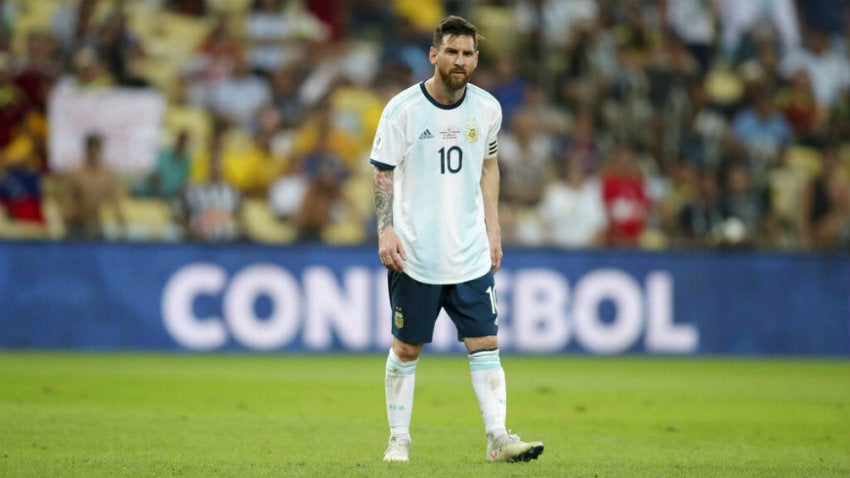 Messi durante un partido de la Copa América 