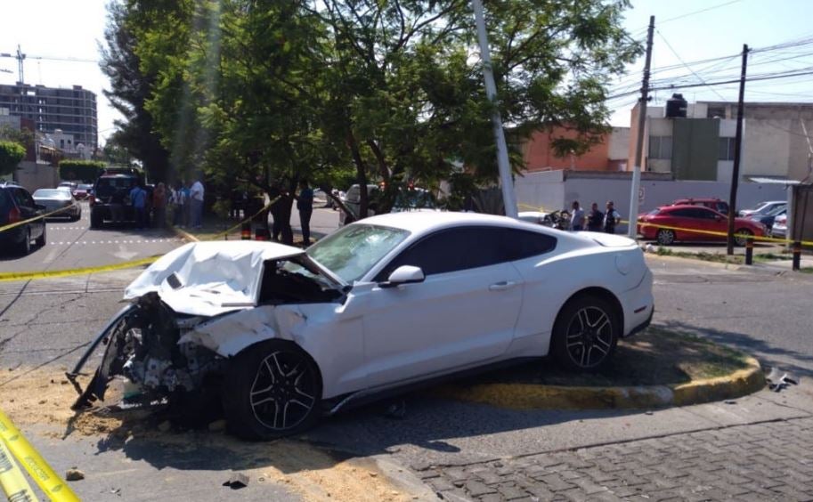 Así quedó el auto de Joao Maleck tras el incidente en Zapopan