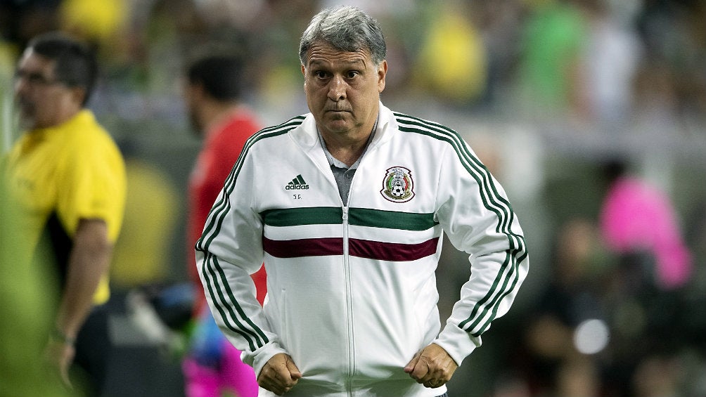 Gerardo Martino durante un partido contra Costa Rica 