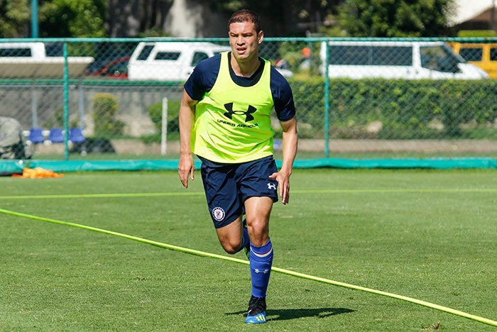 Zúñiga en un entrenamiento con La Máquina