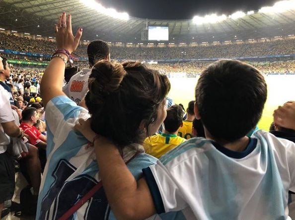 Gianinna Maradona, durante el partido de Semifinal