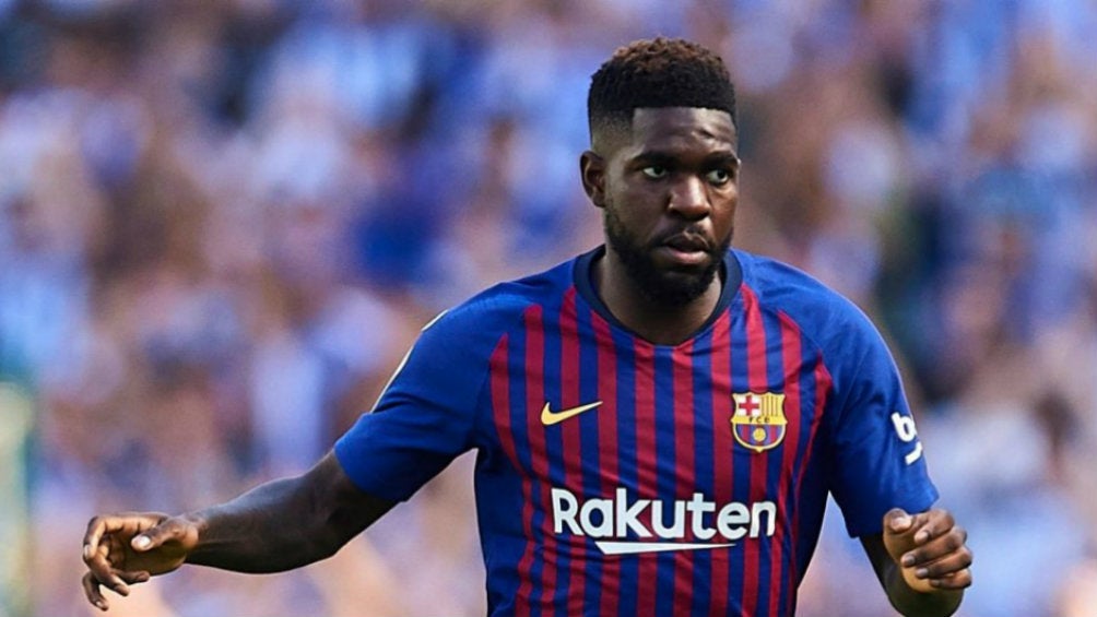 Umtiti durante un partido del Barcelona 