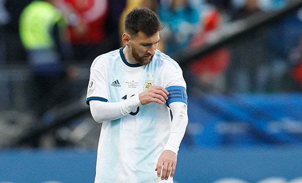 Lionel Messi, durante juego contra Chile