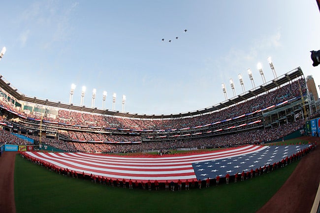 Panorámica del Progressive Field antes del partido