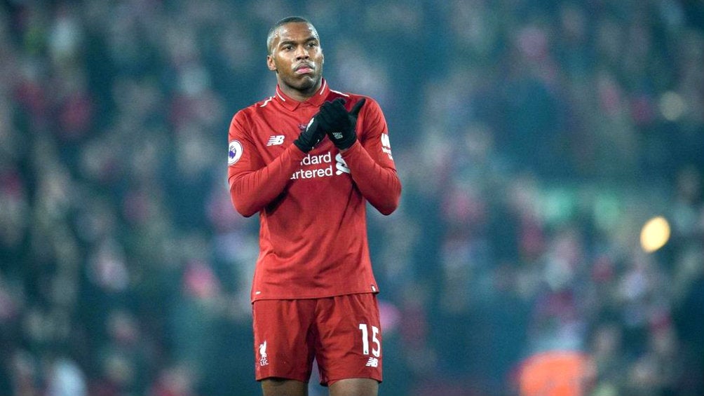 Daniel Sturridge durante un partido con el Liverpool