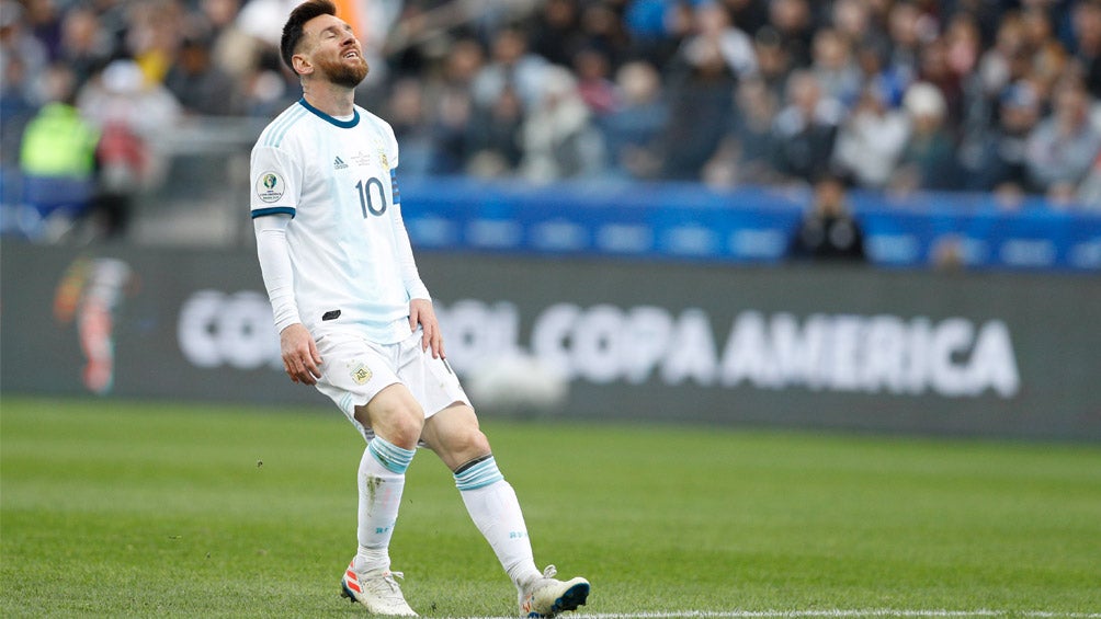 Lionel Messi, en lamento durante un juego con Argentina