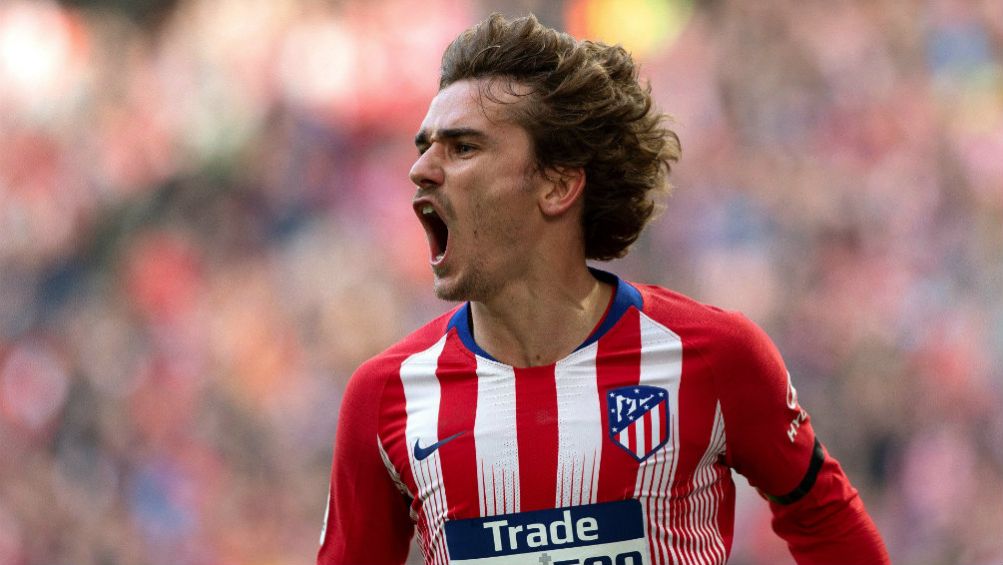 Griezmann festeja un gol con el Atleti