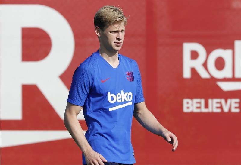 De Jong, en su primer práctica como jugador del Barcelona