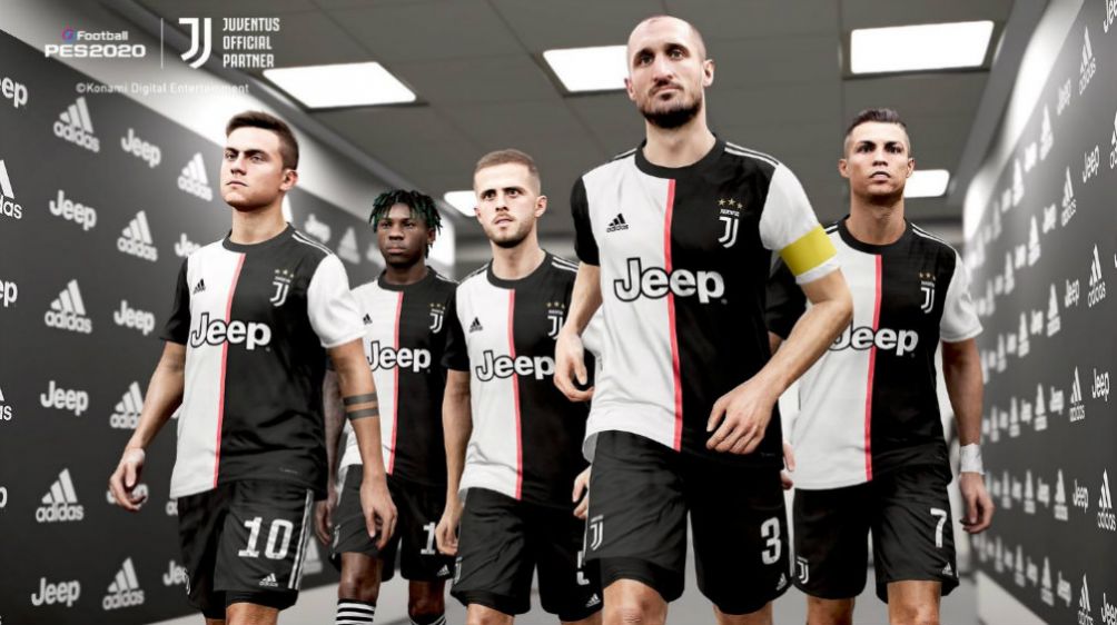 Aspecto de los jugadores de la Juventus en el PES 2020