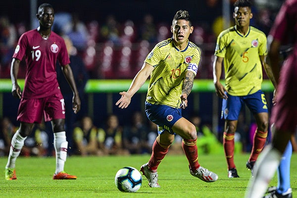 James, en juego contra Watar en Copa América