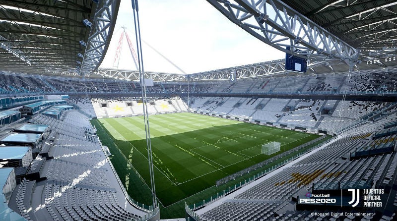 Aspecto del Allianz Stadium en el PES 2020