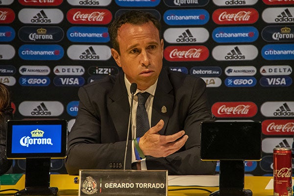 Gerardo Torrado, en conferencia de prensa