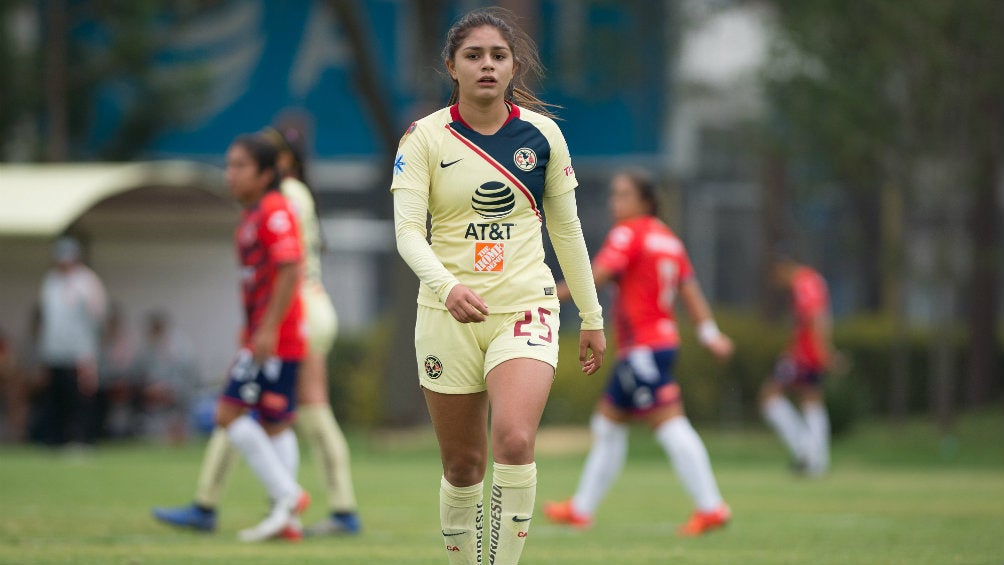 Jana Gutiérrez durante un partido contra Veracruz 