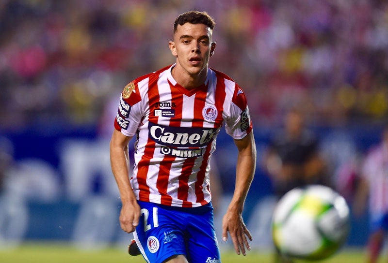 Enrique López en un partido con Atlético San Luis