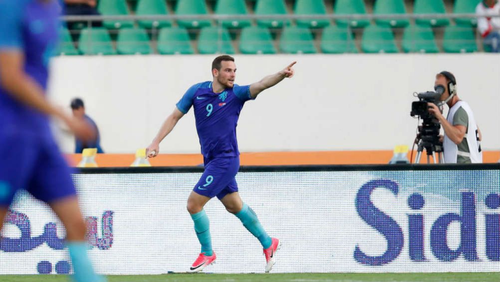 Vincent Janssen, en un partido de Holanda