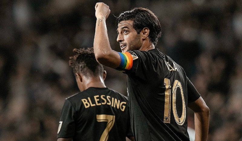 Carlos Vela, en un partido de LAFC