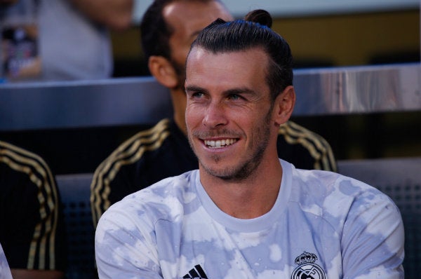 Gareth Bale en la banca del Real Madrid