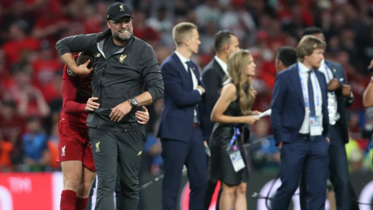 Jürgen Klopp celebra al final del partido ante el Tottenham