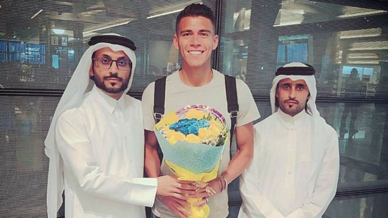 Héctor Moreno, en su llegada a Qatar