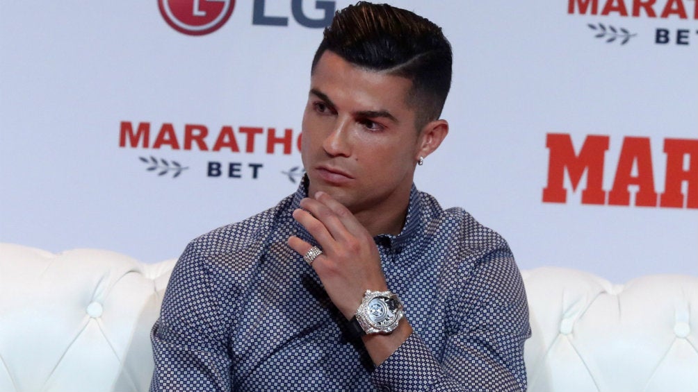 Cristiano Ronaldo durante la entrega del Marca Leyenda